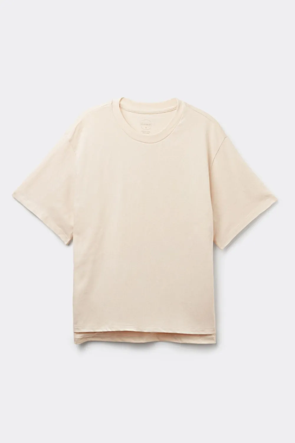 T-shirty|Bawełna>Intimissimi Bawełniana Bluzka z Krótkim Rękawem o Pudełkowym Kroju biały - 659j - dusty white