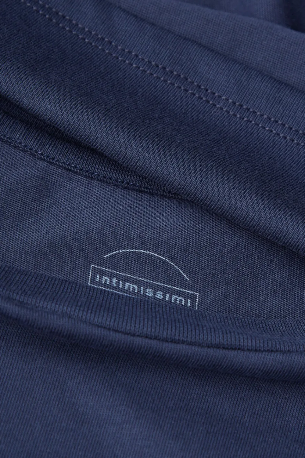 T-shirty|Bawełna>Intimissimi Bawełniana Bluzka z Krótkim Rękawem o Pudełkowym Kroju niebieski - 1467 - intensywny niebieski