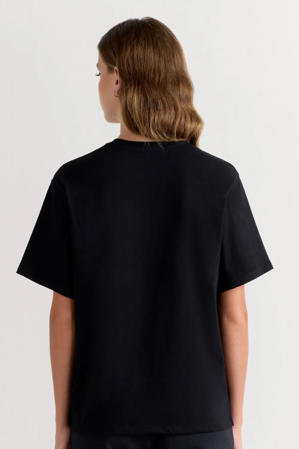 T-shirty|Bawełna>Intimissimi Bawełniana Bluzka z Krótkim Rękawem o Pudełkowym Kroju czarny - 019 - czarny