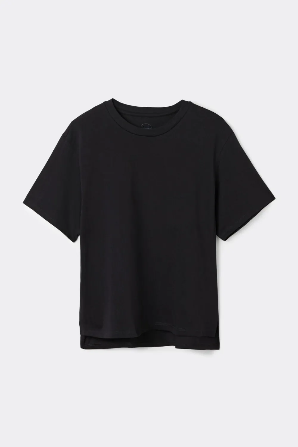 T-shirty|Bawełna>Intimissimi Bawełniana Bluzka z Krótkim Rękawem o Pudełkowym Kroju czarny - 019 - czarny
