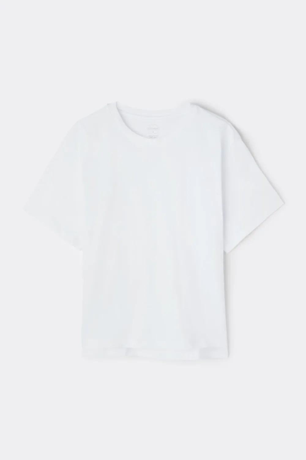 T-shirty|Bawełna>Intimissimi Bawełniana Bluzka z Krótkim Rękawem o Pudełkowym Kroju biały - 001 - biały
