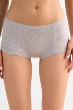Bokserki>Intimissimi Bawełniane Figi Culotte o Kroju Krótkich Spodenek szary - 031 - grigio melange chiaro