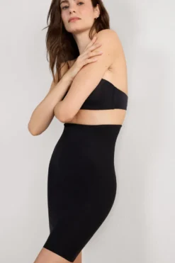 Halki / Babydoll|Modelująca>Intimissimi Bezszwowa modelująca halka z mikrofibry czarny - 019 - czarny