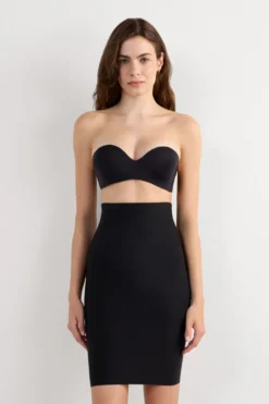 Halki / Babydoll|Modelująca>Intimissimi Bezszwowa modelująca halka z mikrofibry czarny - 019 - czarny