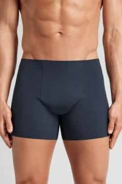 Bokserki|Mikrofibra>Intimissimi Bezszwowe Bokserki z Mikrofibry niebieski - 800 - blu notte