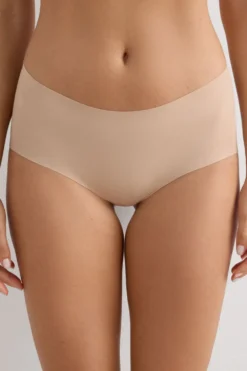 Bokserki>Intimissimi Bezszwowe Figi Culotte z Bawełny naturalny - 044 - honey