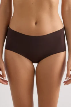 Bokserki|Mikrofibra>Intimissimi Bezszwowe Figi Culotte z Mikrofibry brązowy - 705j - brąz mokka