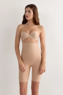 Bokserki|Z Wysokim Stanem>Intimissimi Bezszwowe modelujące spodenki z mikrofibry - 044 - honey