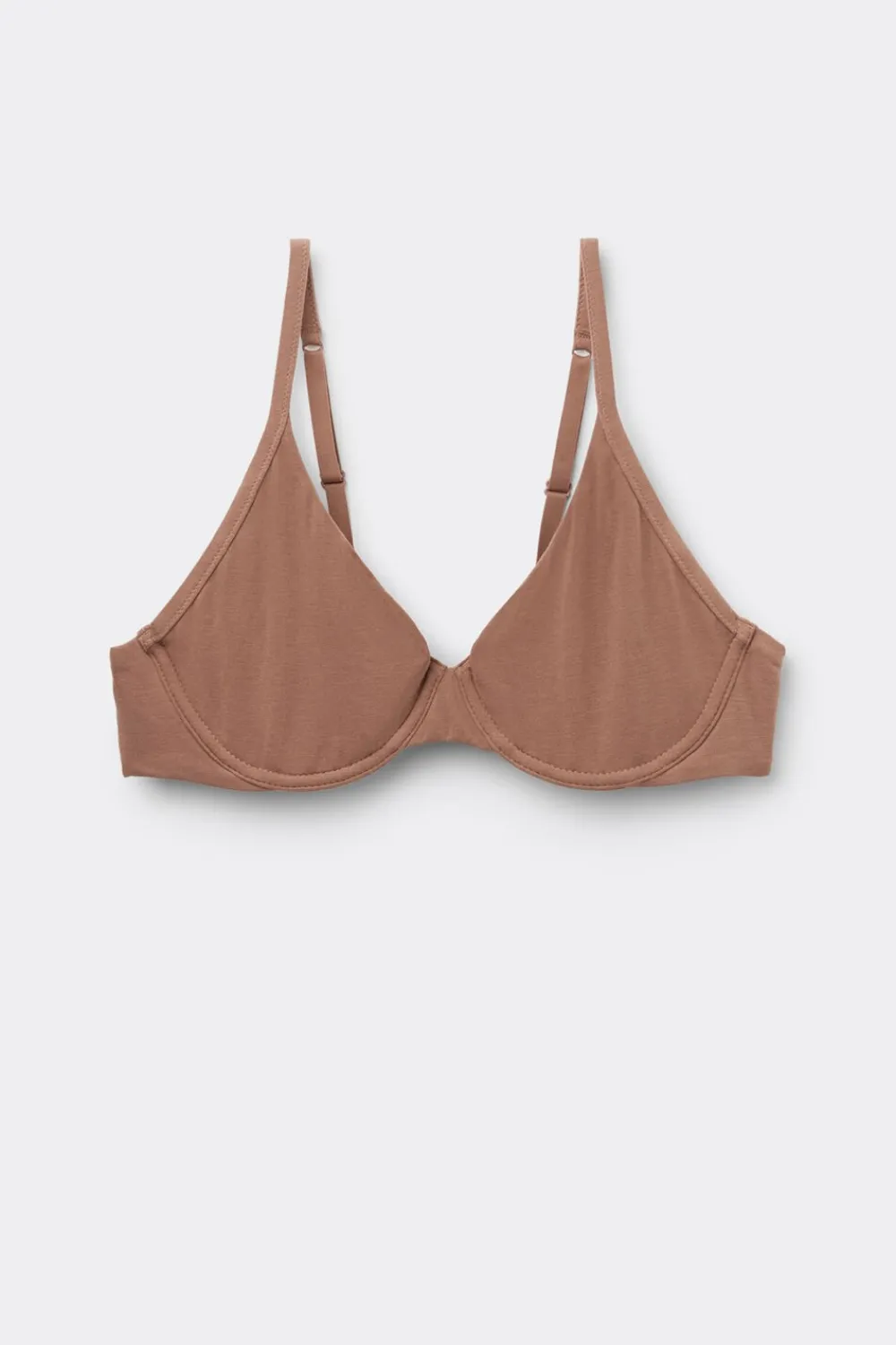 Balkonetki|Z Fiszbinami>Intimissimi Biustonosz Balkonetka Amalia z Bawełny Ultralight Cotton naturalny - 502i - caramel