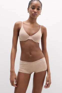 Balkonetki|Z Fiszbinami>Intimissimi Biustonosz Balkonetka Amalia z Bawełny Ultralight Cotton - 044 - honey