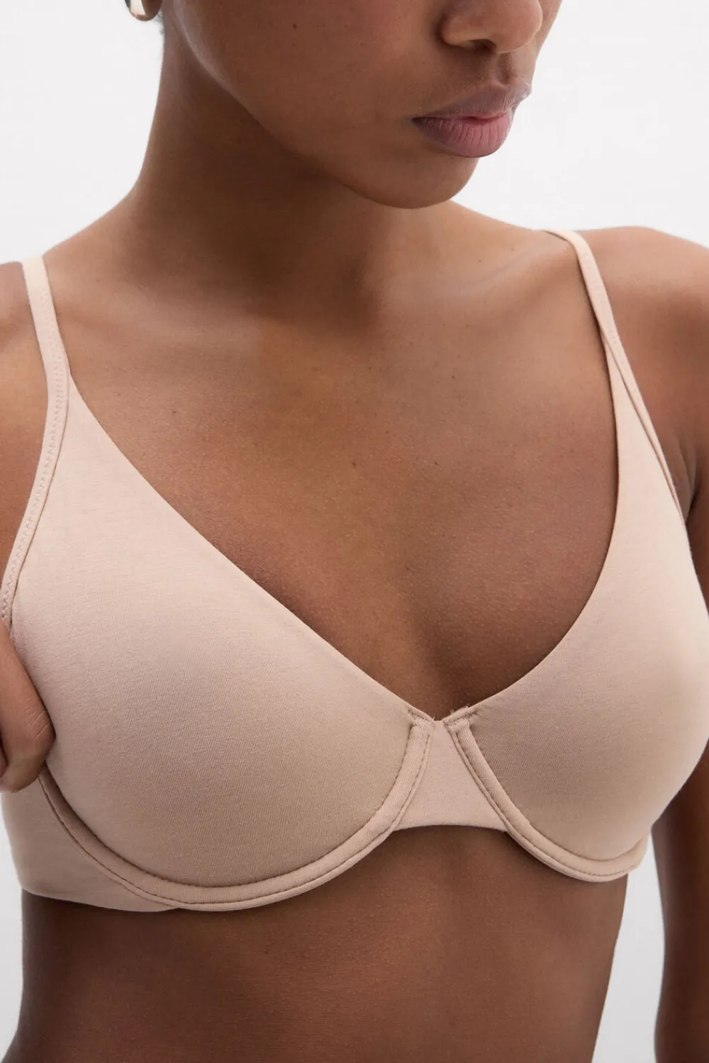 Balkonetki|Z Fiszbinami>Intimissimi Biustonosz Balkonetka Amalia z Bawełny Ultralight Cotton - 044 - honey