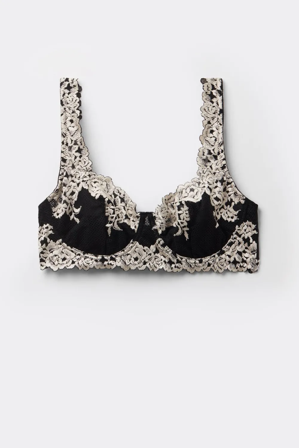 Balkonetki|Z Fiszbinami>Intimissimi Biustonosz Balkonetka Daniela Pretty Flowers wielobarwny - 9887 - nero/ivory