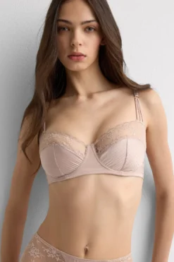 Balkonetki|Z Fiszbinami>Intimissimi Biustonosz Balkonetka Daniela The Art of Lingerie różowy - 059k - ethereal rose