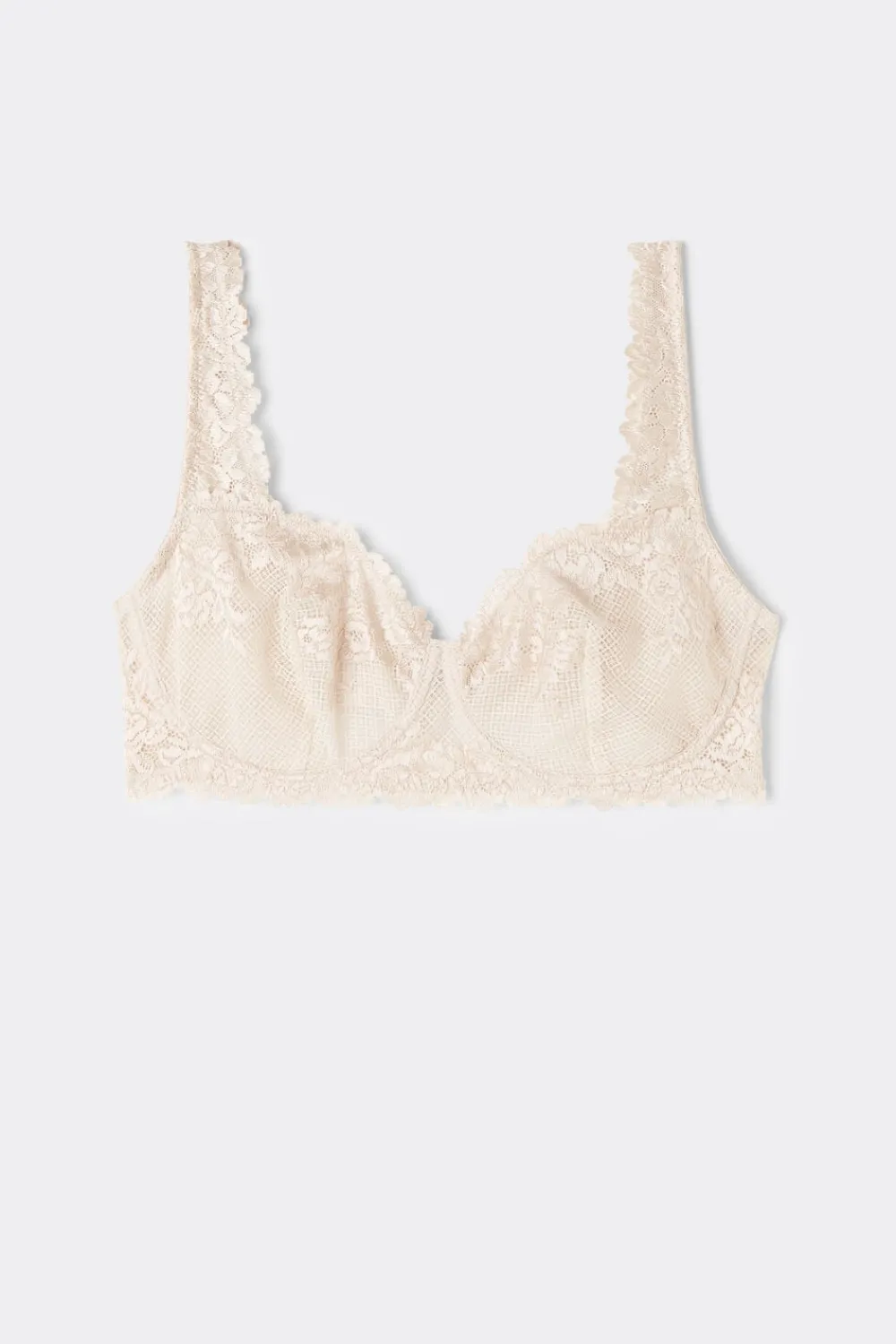 Balkonetki|Z Fiszbinami>Intimissimi Biustonosz Balkonetka Daniela Pretty Flowers naturalny - 2280 - cream