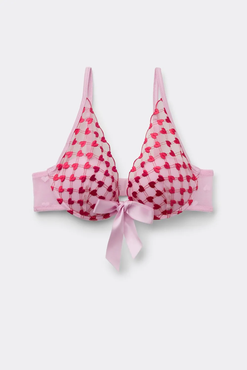 Balkonetki|Braletki>Intimissimi Biustonosz Balkonetka Elena The Love Club różowy - 058k - pink love/true red