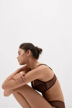 Balkonetki|Braletki>Intimissimi Biustonosz Balkonetka Elena Invisible Touch brązowy - 876j - cocoa brown