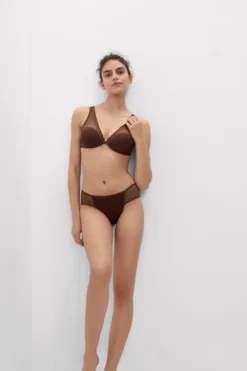 Balkonetki|Braletki>Intimissimi Biustonosz Balkonetka Elena Invisible Touch brązowy - 876j - cocoa brown