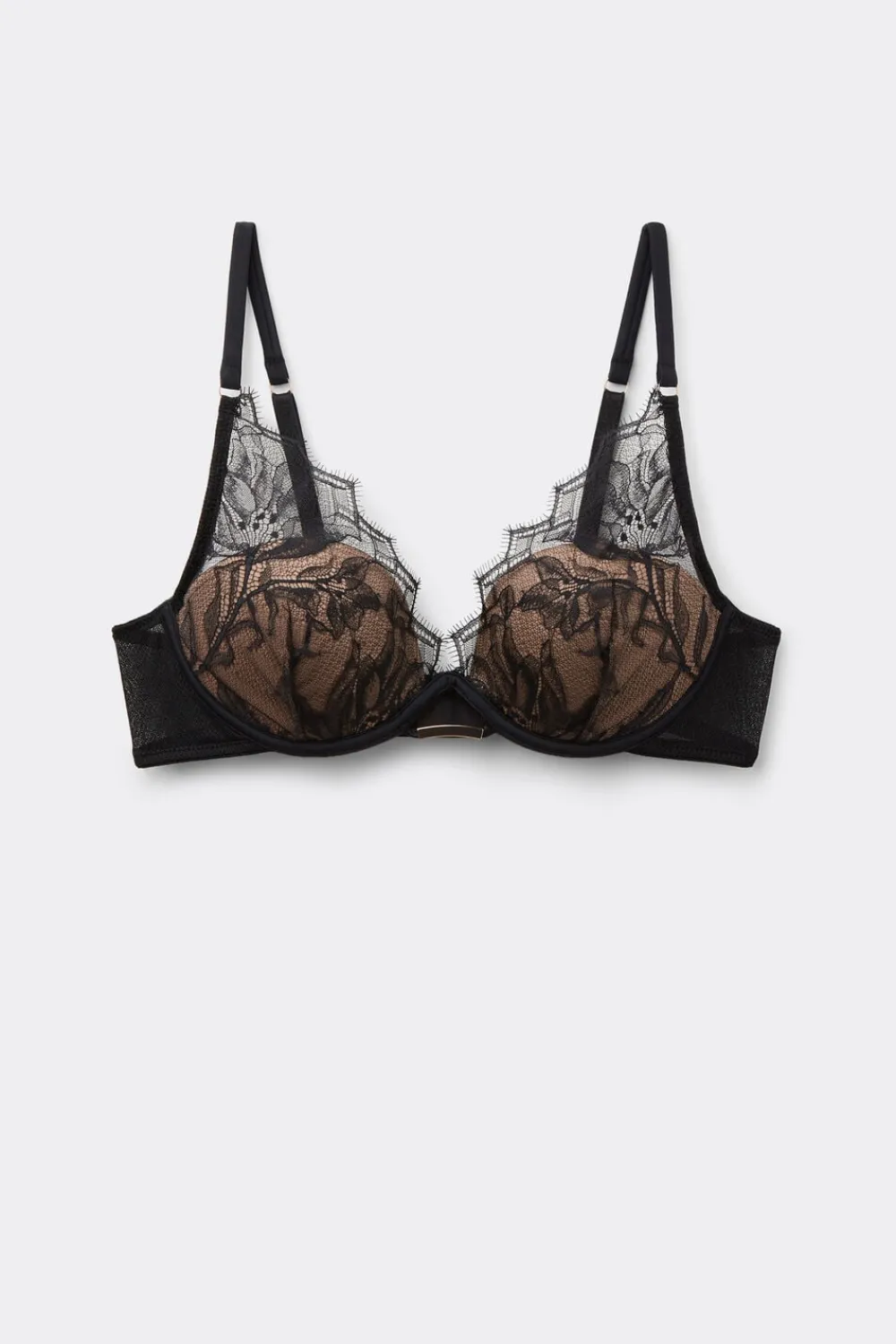 Balkonetki|Braletki>Intimissimi Biustonosz Balkonetka Elena Playful Glamour czarny - 019 - czarny