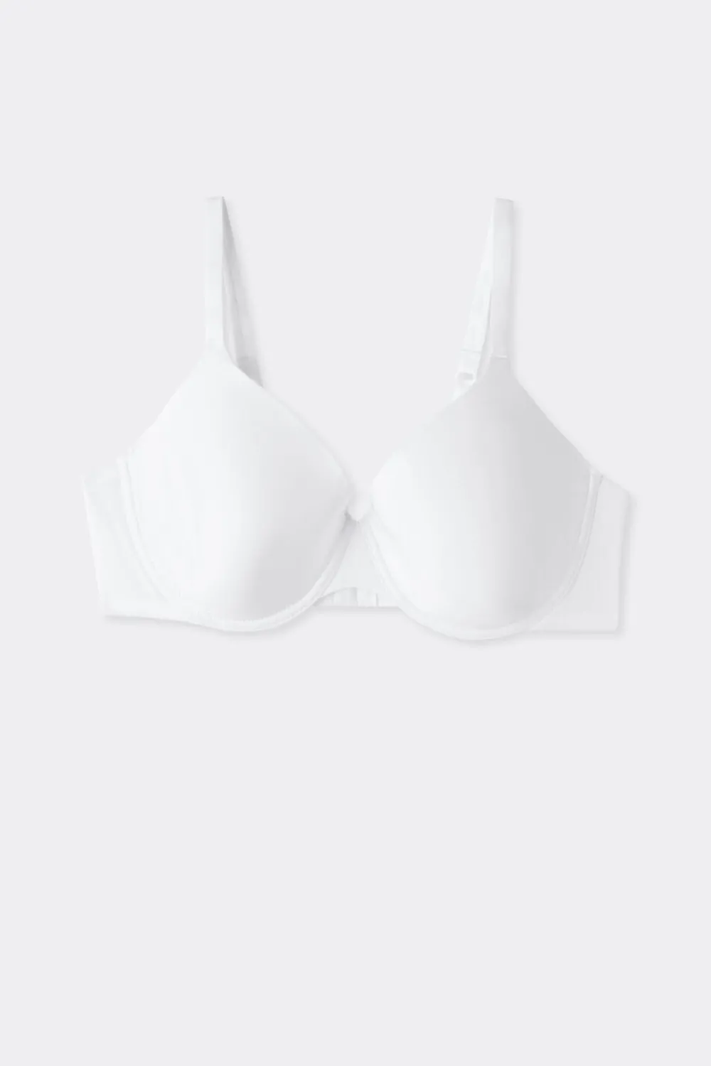 Balkonetki|Z Fiszbinami>Intimissimi Biustonosz balkonetka Francesca z mikrofibry Ultralight biały - 001 - biały