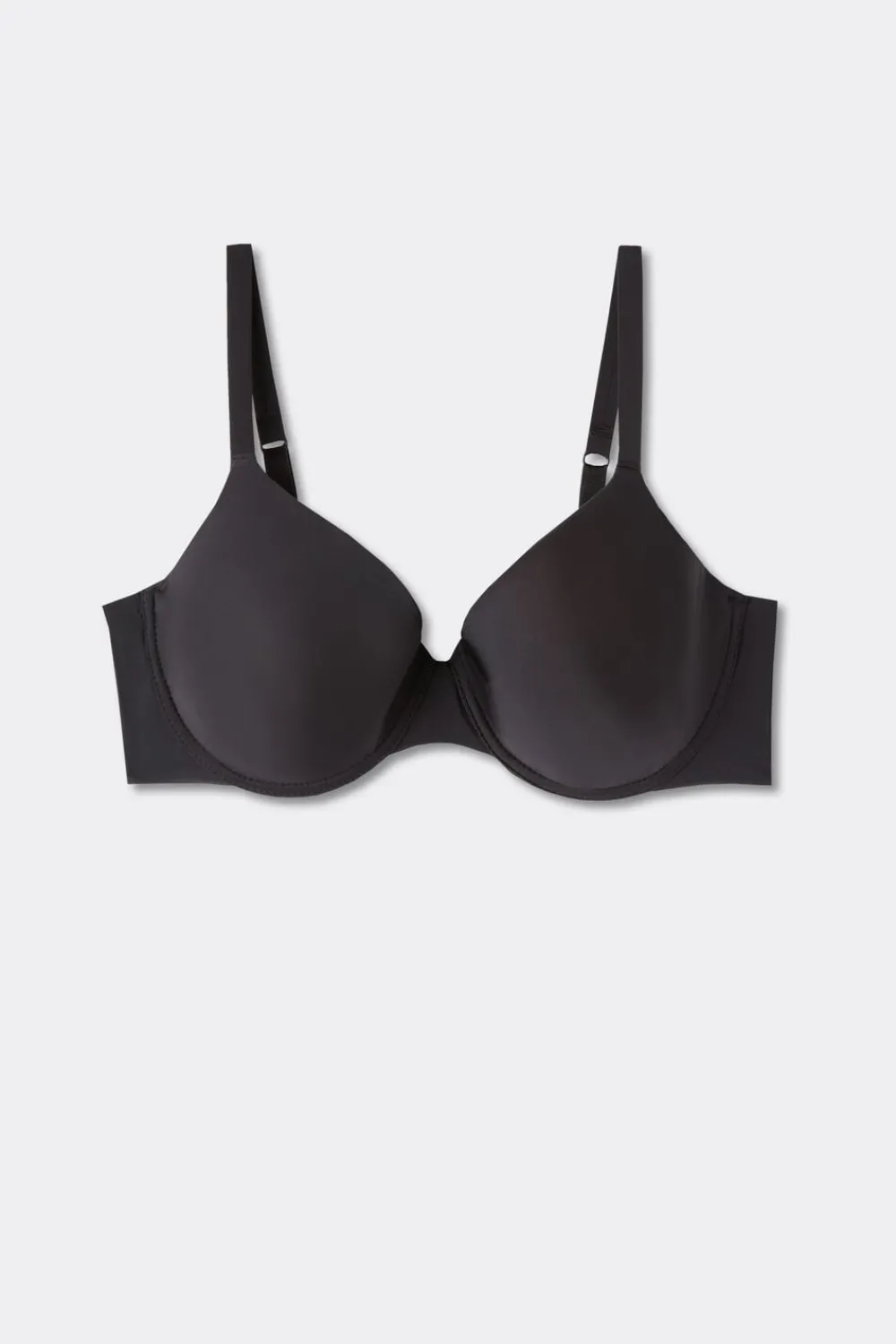 Balkonetki|Z Fiszbinami>Intimissimi Biustonosz balkonetka Francesca z mikrofibry Ultralight czarny - 019 - czarny
