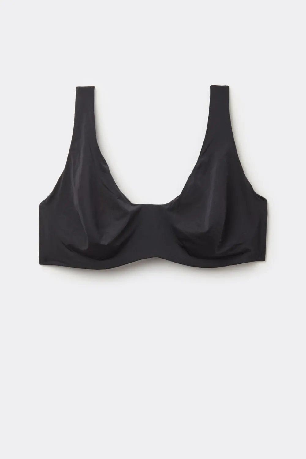 Balkonetki|Z Fiszbinami>Intimissimi Biustonosz balkonetka Greta z mikrofibry Ultralight - 019 - czarny