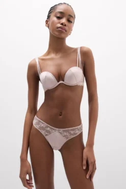Balkonetki|Z Fiszbinami>Intimissimi Biustonosz Balkonetka Ilenia The Art of Lingerie różowy - 059k - ethereal rose