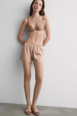 Balkonetki|Z Fiszbinami>Intimissimi Biustonosz Balkonetka Ilenia z Mikrofibry Ultralight naturalny - 417i - cappuccino