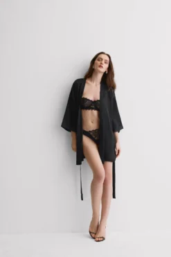 Balkonetki|Z Fiszbinami>Intimissimi Biustonosz Balkonetka o Kroju Opaski Playful Glamour czarny - 019 - czarny