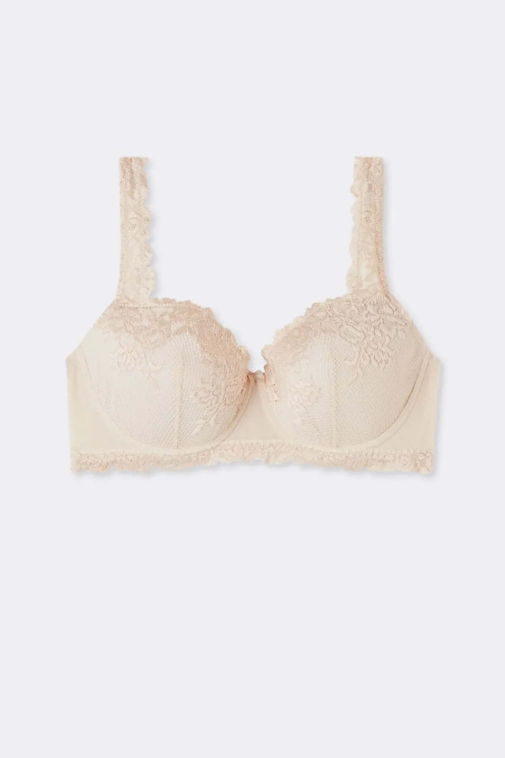 Balkonetki|Z Fiszbinami>Intimissimi Biustonosz Balkonetka Sofia Pretty Flowers naturalny - 2280 - cream