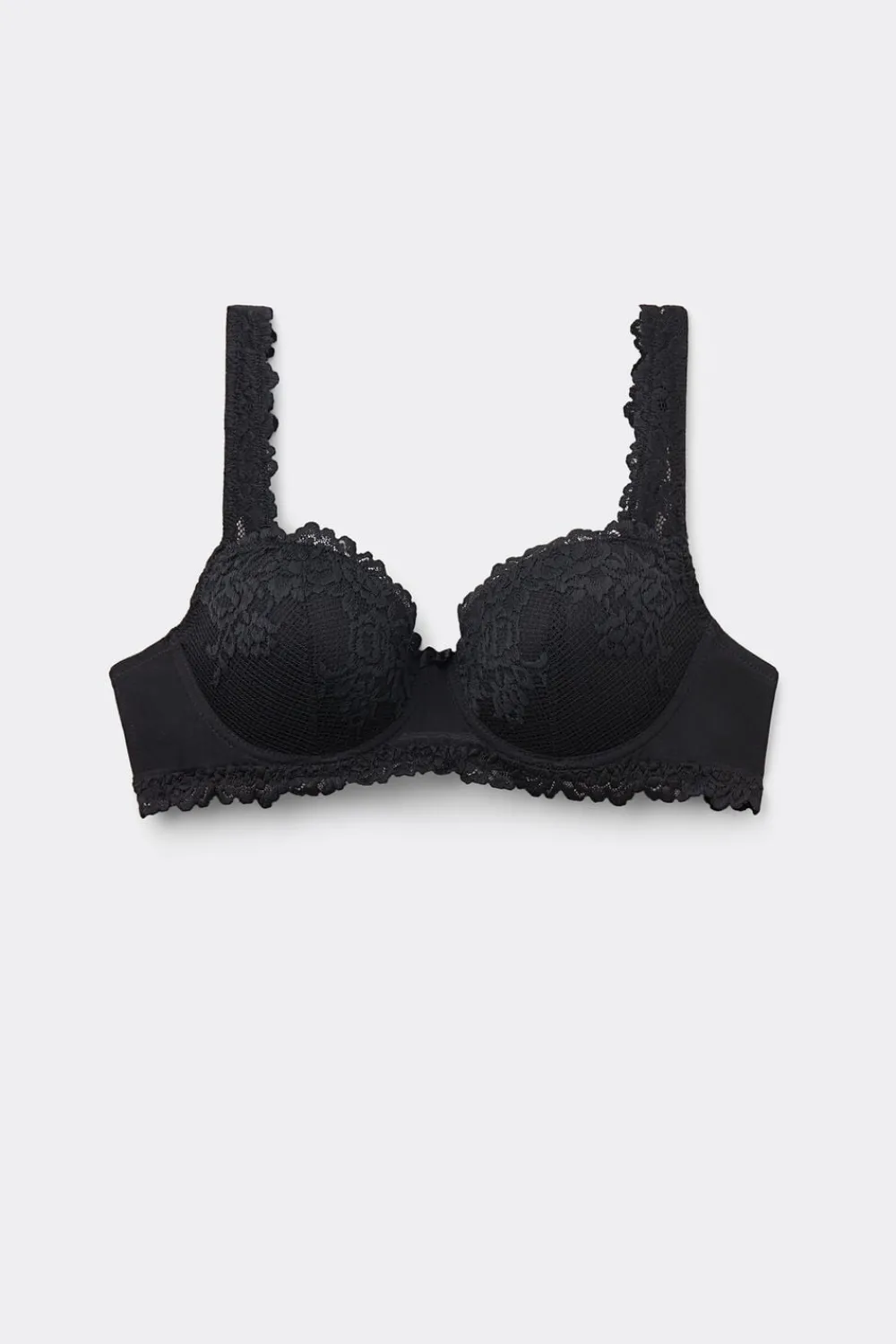 Balkonetki|Z Fiszbinami>Intimissimi Biustonosz Balkonetka Sofia Pretty Flowers czarny - 019 - czarny