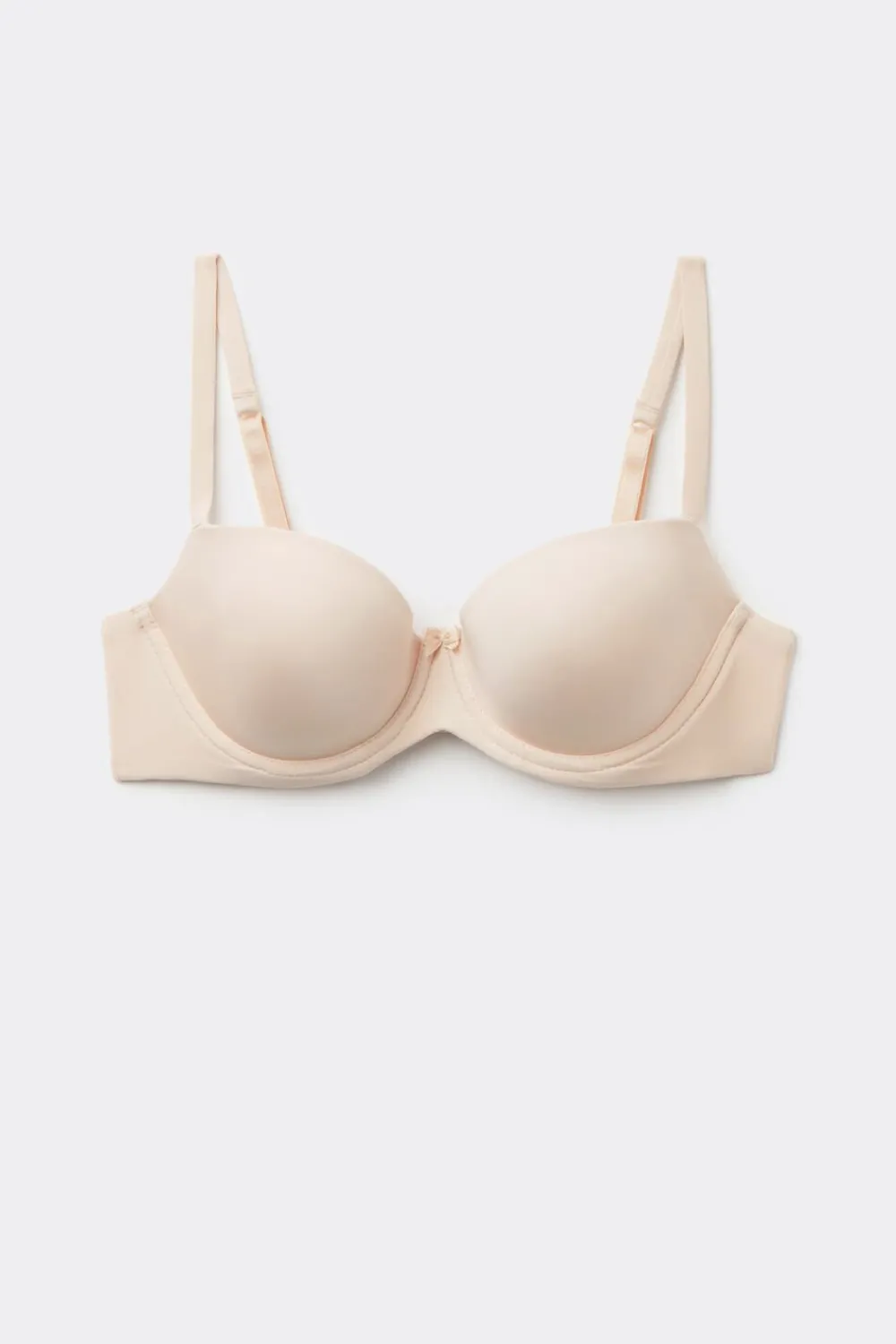 Balkonetki|Z Fiszbinami>Intimissimi Biustonosz balkonetka Sofia z mikrofibry Ultralight naturalny - 2280 - cream