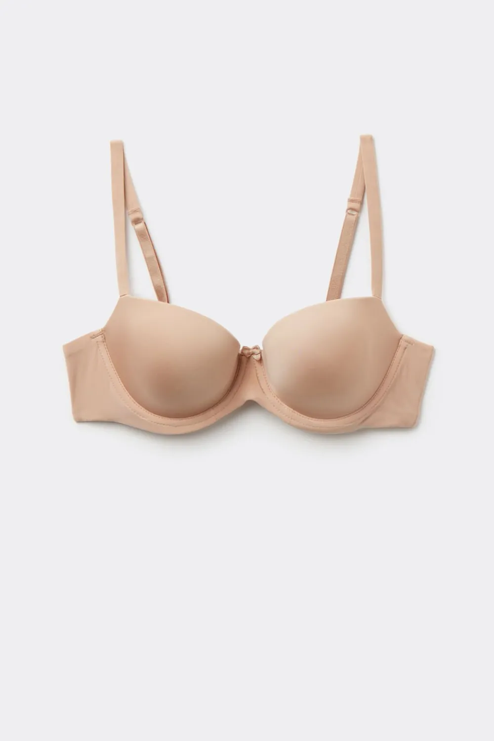 Balkonetki|Z Fiszbinami>Intimissimi Biustonosz balkonetka Sofia z mikrofibry Ultralight naturalny - 044 - honey