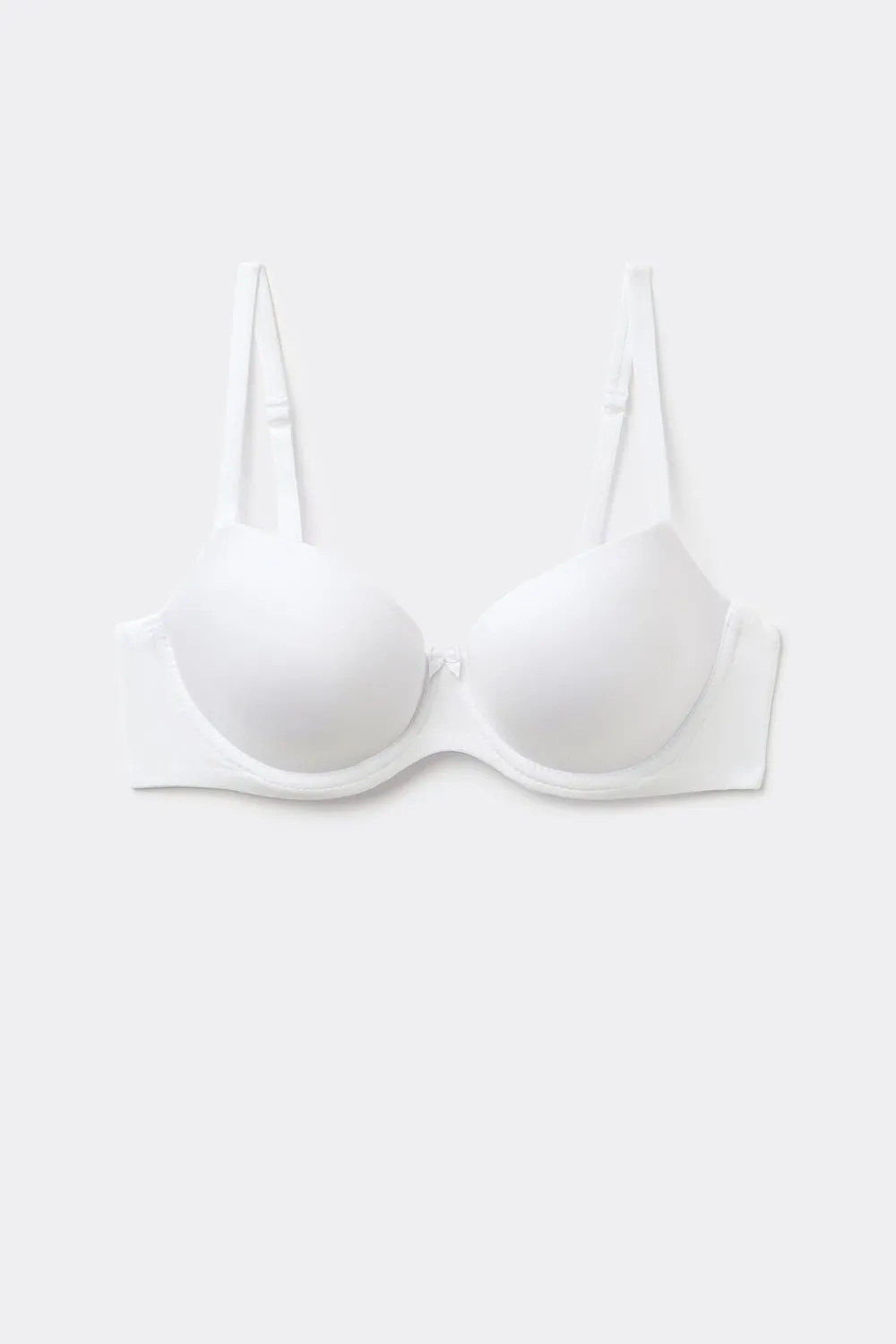 Balkonetki|Z Fiszbinami>Intimissimi Biustonosz balkonetka Sofia z mikrofibry Ultralight biały - 001 - biały