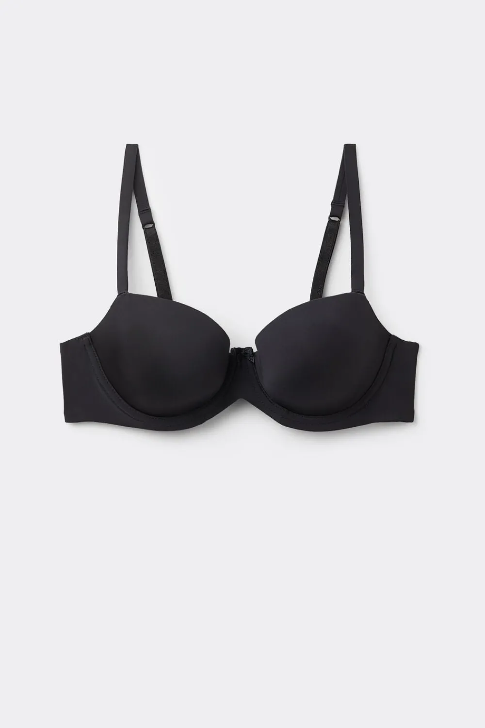 Balkonetki|Z Fiszbinami>Intimissimi Biustonosz balkonetka Sofia z mikrofibry Ultralight czarny - 019 - czarny