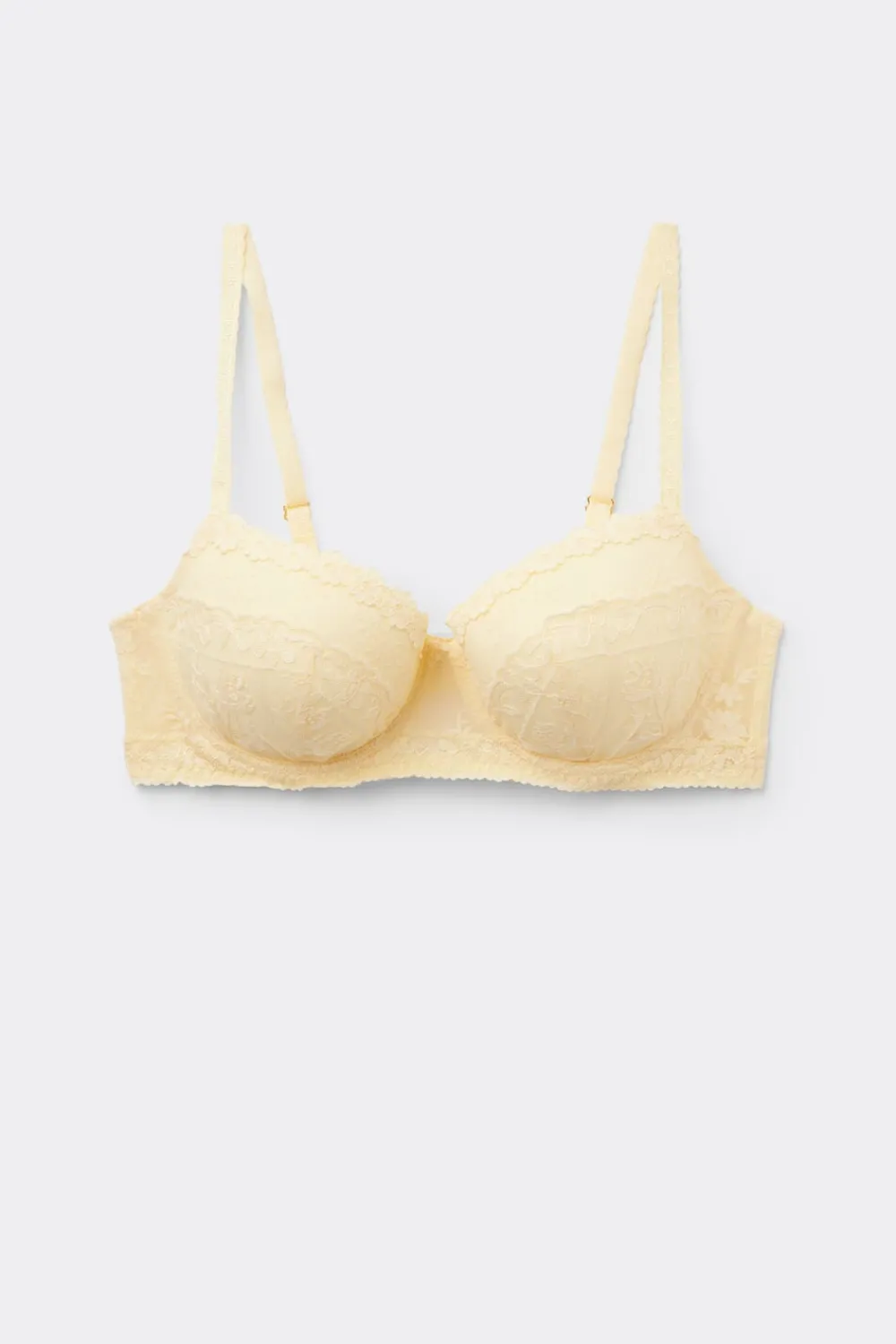 Balkonetki|Z Fiszbinami>Intimissimi Biustonosz Balkonetka Sofia Storybook Romance - 112k - flan yellow