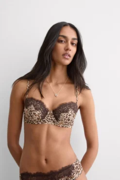 Balkonetki|Z Fiszbinami>Intimissimi Biustonosz Balkonetka Sofia Animalier Simply Iconic z nadrukiem - 061k - stampa animalier