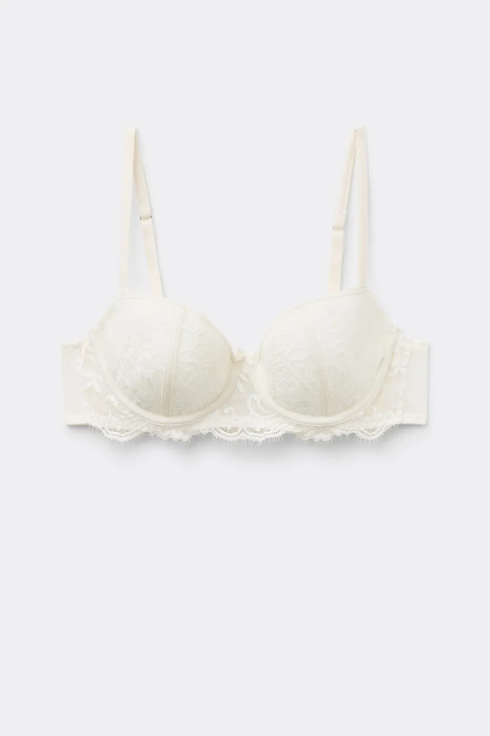 Balkonetki|Z Fiszbinami>Intimissimi Biustonosz Balkonetka Sofia Ethereal Embrace kremowy - 2127 - talkowy