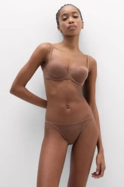 Balkonetki|Z Fiszbinami>Intimissimi Biustonosz Balkonetka Sofia Ultralight Cotton naturalny - 502i - caramel