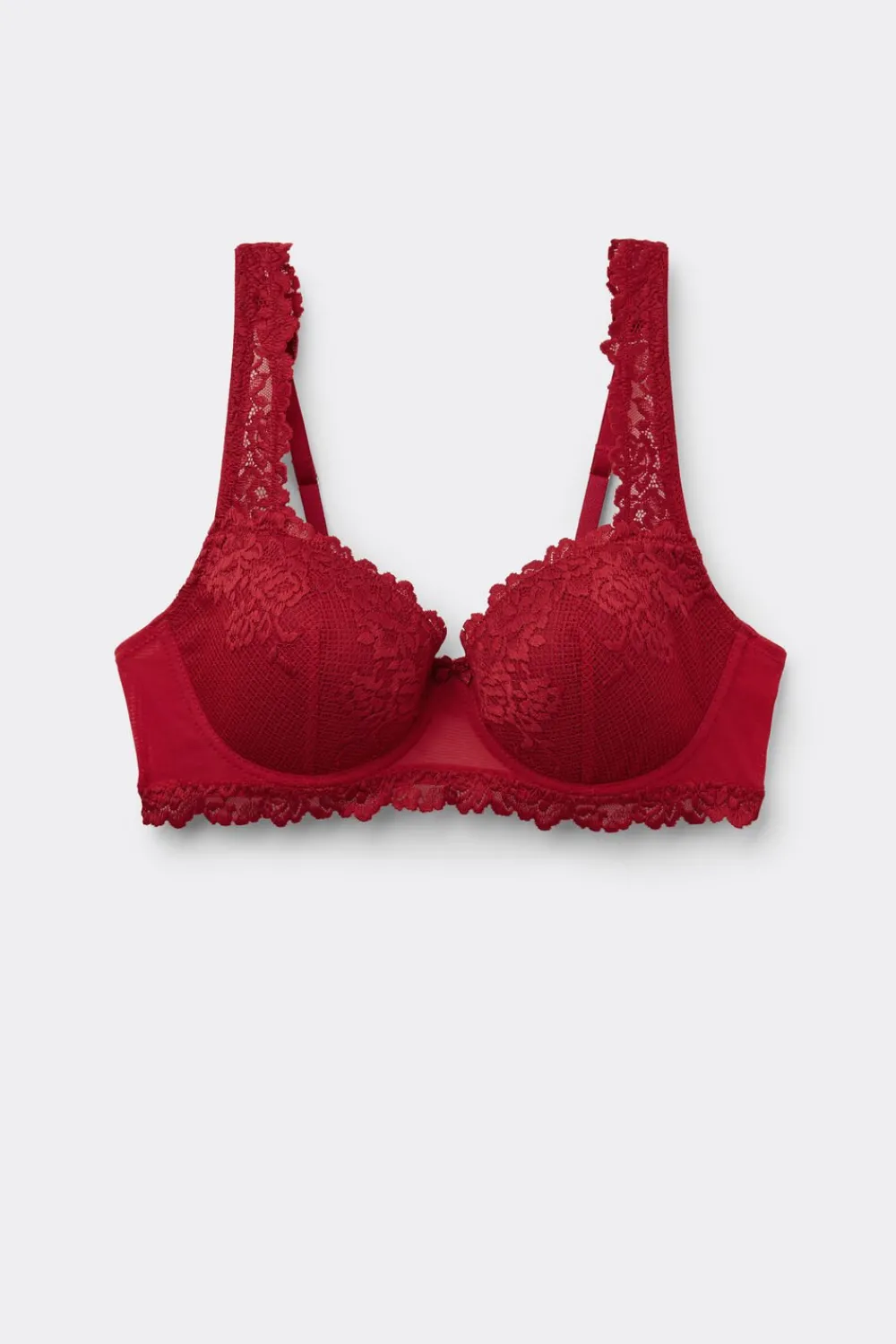 Balkonetki|Z Fiszbinami>Intimissimi Biustonosz Balkonetka Sofia Pretty Flowers czerwony - 9888 - ceralacca