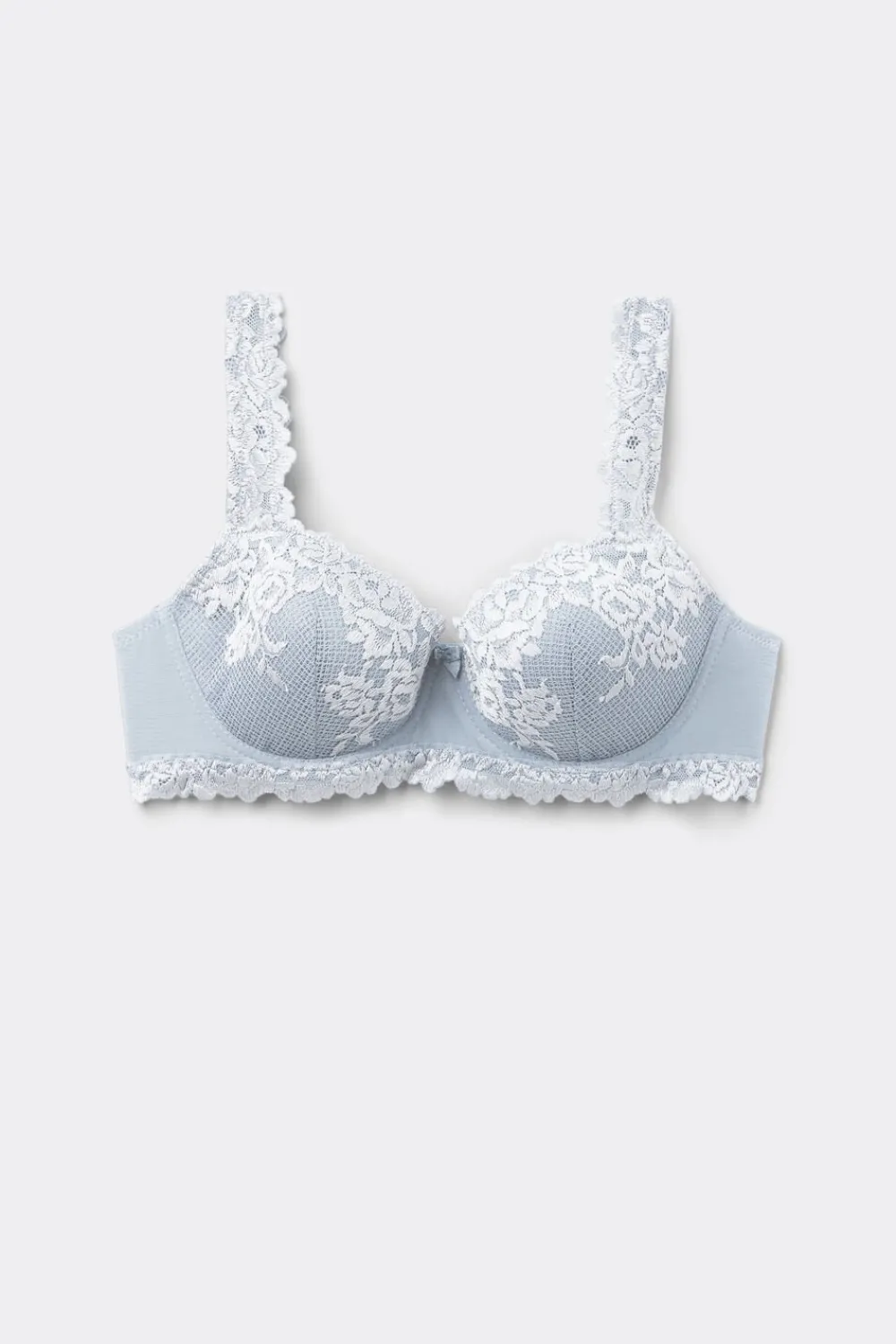 Balkonetki|Z Fiszbinami>Intimissimi Biustonosz Balkonetka Sofia Pretty Flowers jasnoniebieski - 060k - blue water