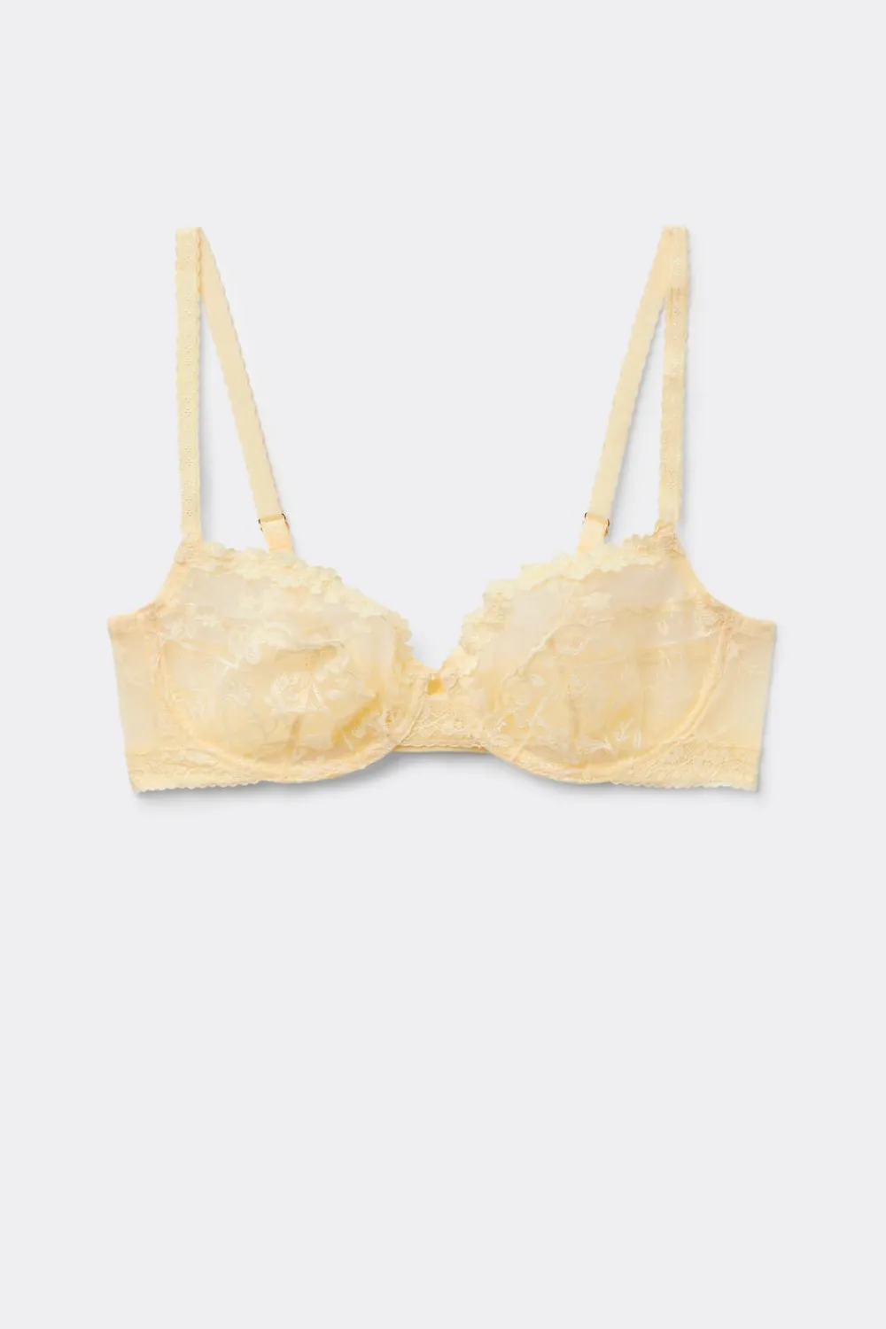 Balkonetki|Z Fiszbinami>Intimissimi Biustonosz Balkonetka Storybook Romance żółty - 112k - flan yellow