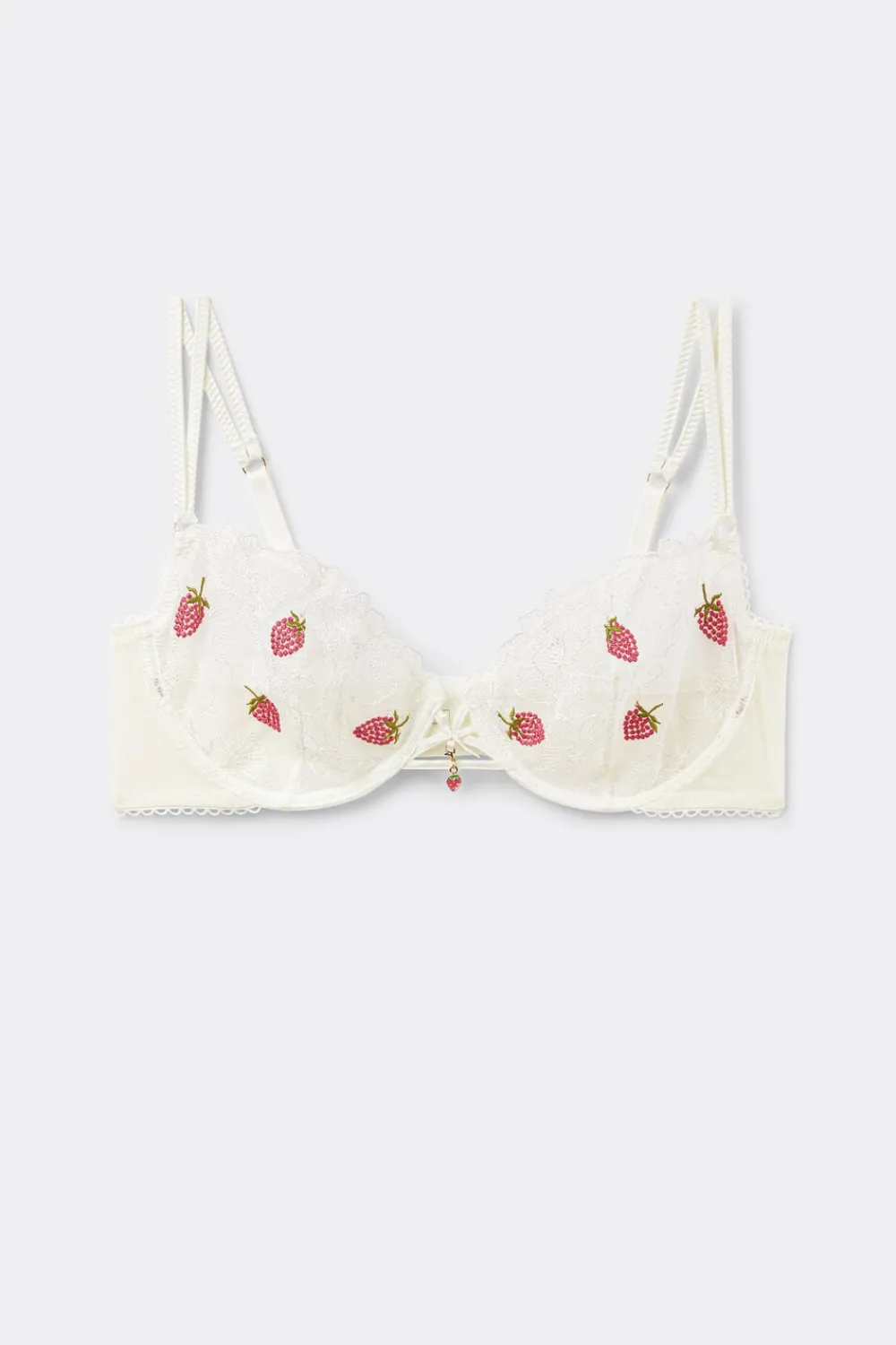 Balkonetki|Z Fiszbinami>Intimissimi Biustonosz Balkonetka Sweet as a Berry kremowy - 2127 - talkowy