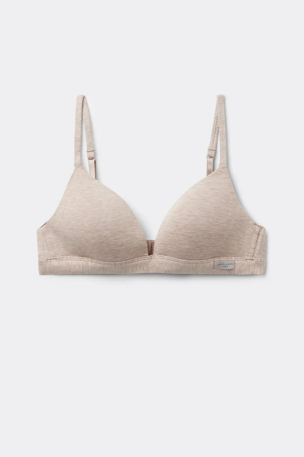 Trójkąty|Bez Fiszbin>Intimissimi Biustonosz bawełniany trójkątny Tiziana naturalny - 112i - sand melange