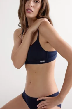 Trójkąty|Bez Fiszbin>Intimissimi Biustonosz bawełniany trójkątny Tiziana niebieski - 1467 - intensywny niebieski