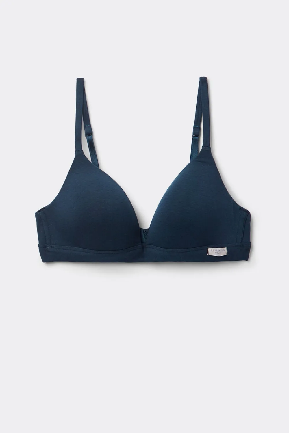 Trójkąty|Bez Fiszbin>Intimissimi Biustonosz bawełniany trójkątny Tiziana niebieski - 1467 - intensywny niebieski