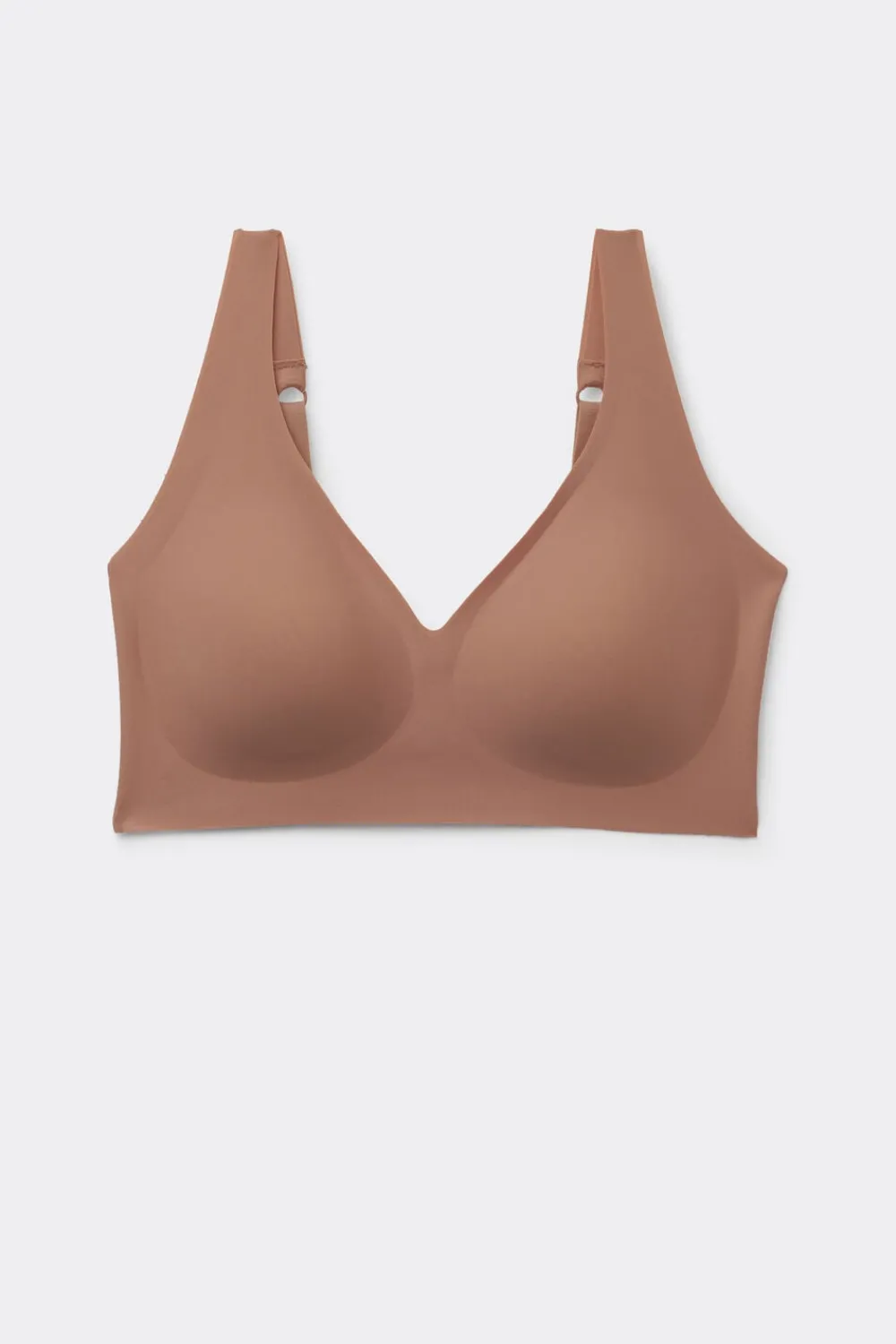 Braletki|Usztywniane>Intimissimi Biustonosz Bra Top Aria z Mikrofibry naturalny - 502i - caramel