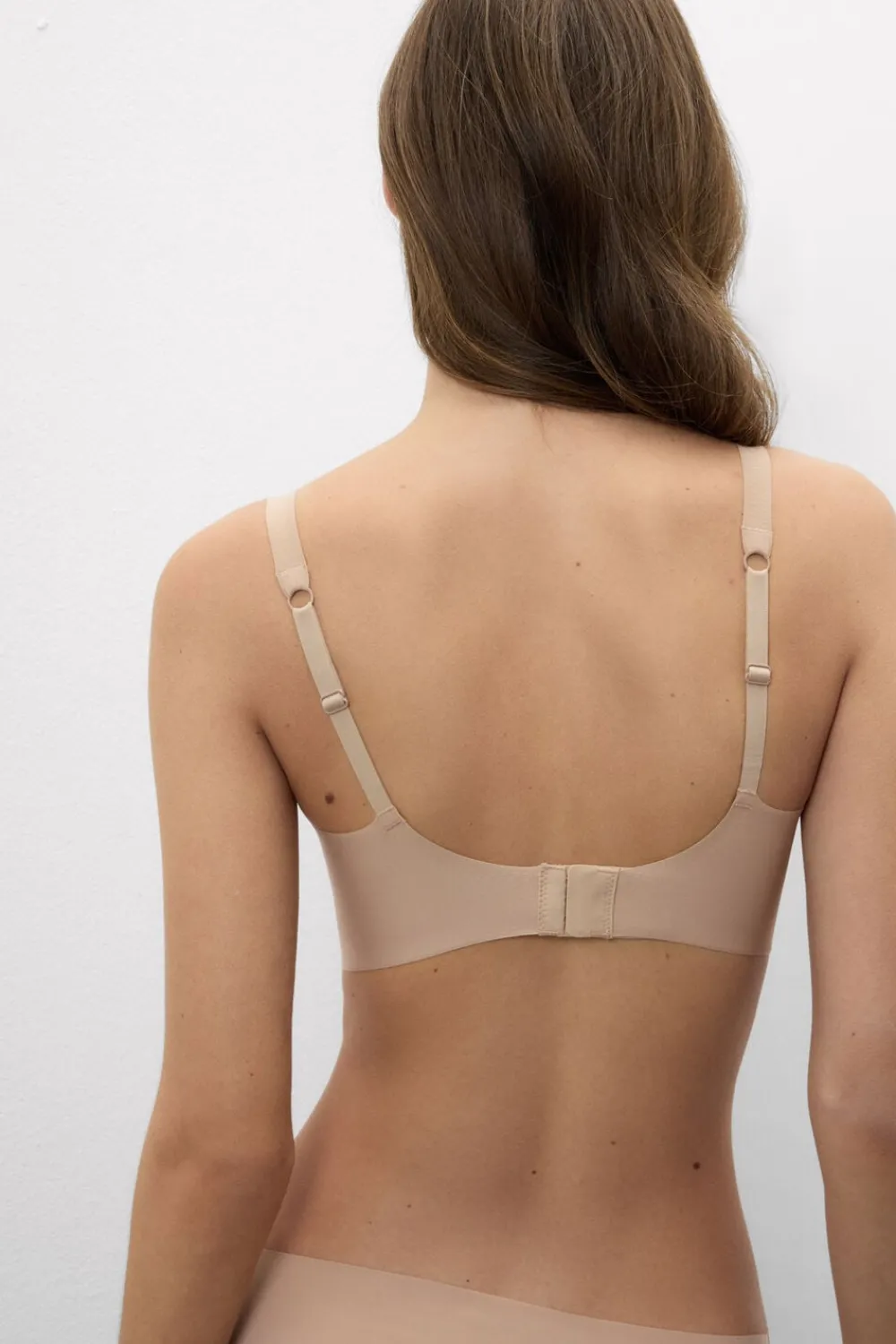 Braletki|Usztywniane>Intimissimi Biustonosz Bra Top Aria z Mikrofibry naturalny - 044 - honey