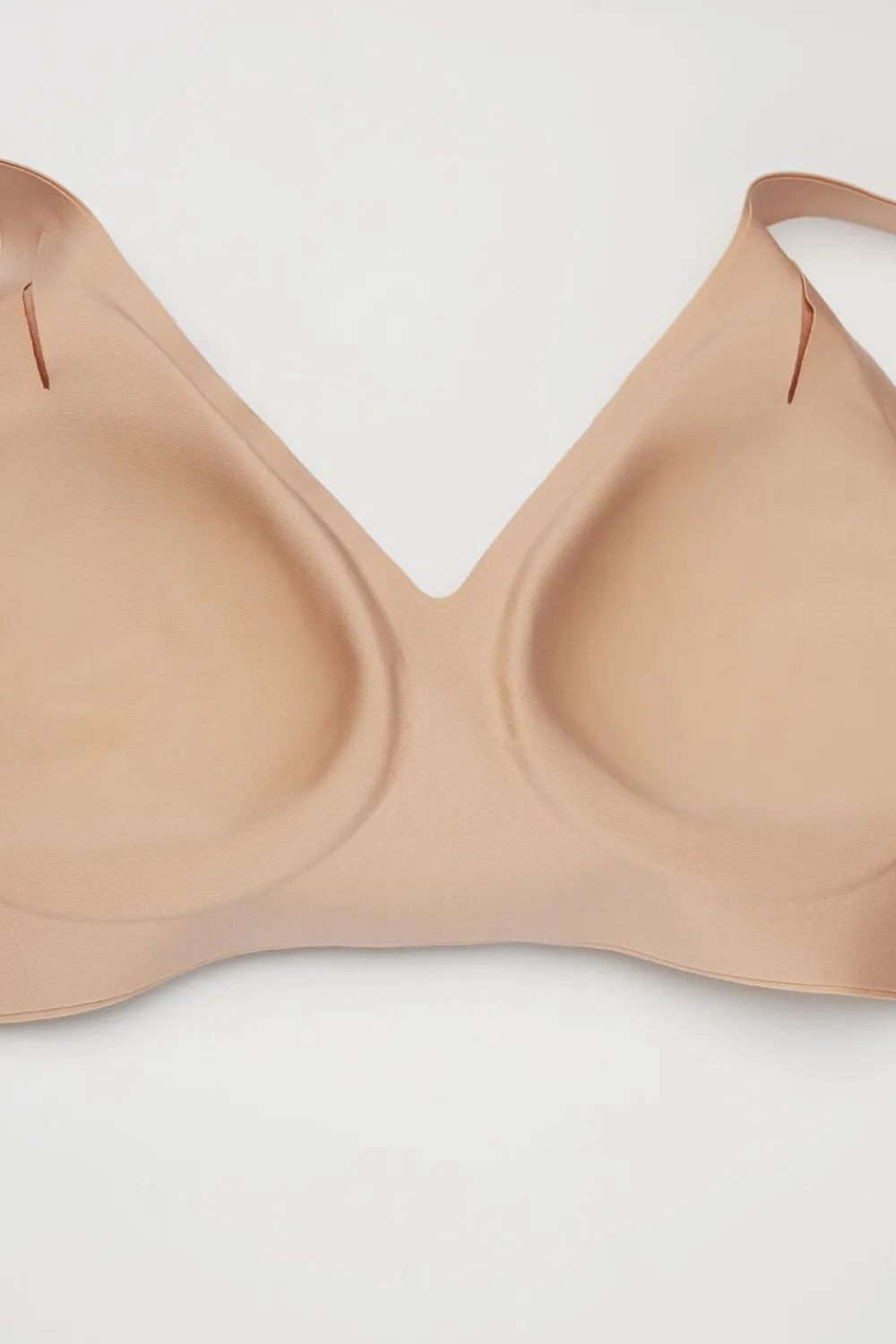 Braletki|Usztywniane>Intimissimi Biustonosz Bra Top Aria z Mikrofibry naturalny - 044 - honey