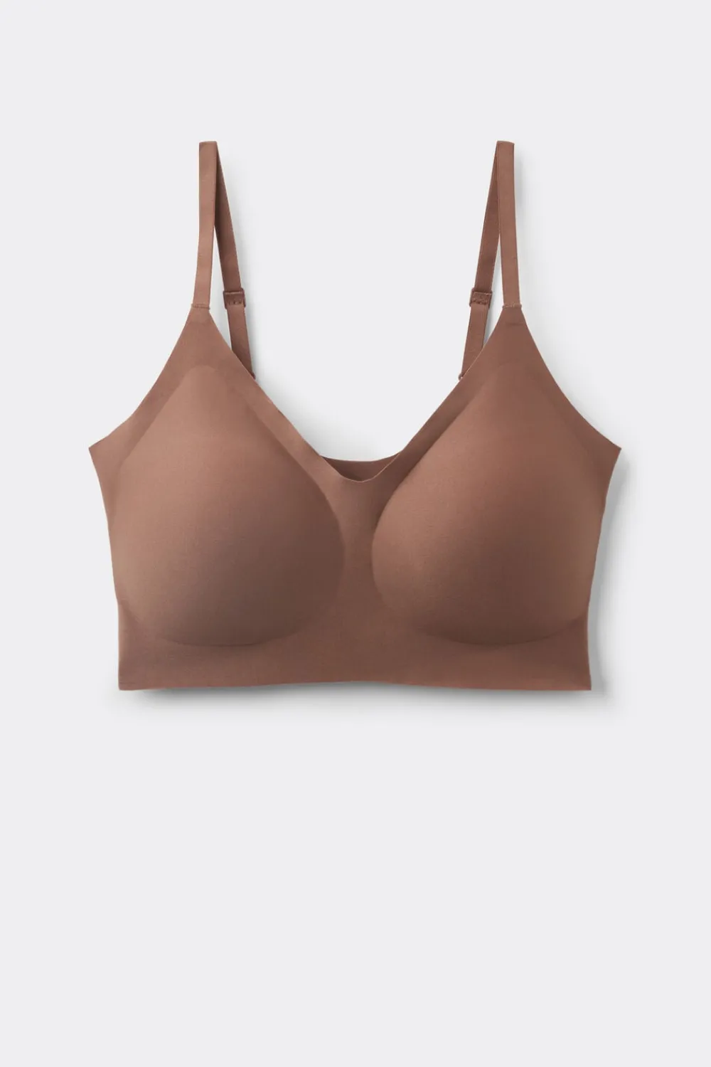 Braletki|Bez Fiszbin>Intimissimi Biustonosz Bra Top Eri z Mikrofibry naturalny - 502i - caramel