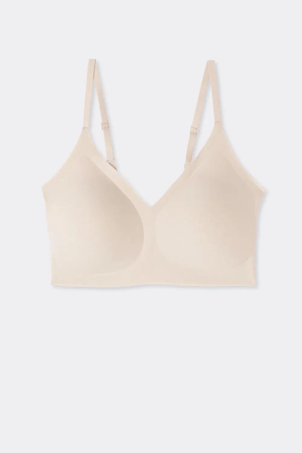 Braletki|Bez Fiszbin>Intimissimi Biustonosz Bra Top Eri z Mikrofibry naturalny - 2280 - cream